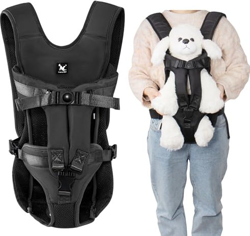Hundetragerucksack, Haustier-Front-Haustier-Tragerucksack für kleine, mittelgroße Hunde, verstellbare Hundetragetasche, freihändige Katze, Hund, Reisetasche für Wandern, Radfahren, Spazierengehen,