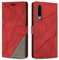 SONWO Coque pour Huawei P30, Protection Housse Etui en Cuir PU Portefeuille avec Emplacements Cartes et Fonction Support pour Huawei P30, Rouge