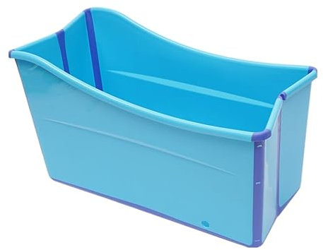 Baignoire pliable pour adulte 100cm mobile Adultes Sauna Bain Baignoire SPA pliante Massage Bleu