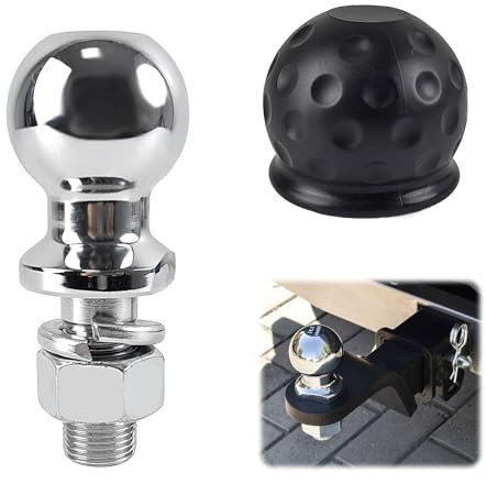 50 * 22 MM Gancio Traino Auto, Tensione 3,5T Gancio Traino, Qualità Dell'acciaio Sfera per Gancio di Traino, Sfera di Attacco per Rimorchio, Testa Sferica Gancio Traino (1)