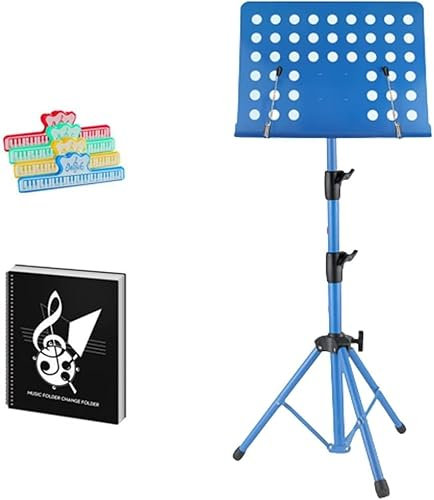 TIST Soporte for partituras de Doble Uso, Soporte for Libros de Escritorio con Bolsa de Transporte portátil, Carpeta for partituras, Clip for proyector, Soporte for Libros y tabletas