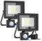 vighep 20W Led Strahler Mit Bewegungsmelder, 2000 Lumen Außenlampe Mit Bewegungsmelder, IP65 Wasserdichteled Aussenleuchte, Bewegungsmelder Aussen Lampe Für Garten Lagerhaus Spielplatz Hinterhof-2PACK