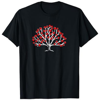 Funny cute Ladybirds, red black ladybug tree T-Shirt