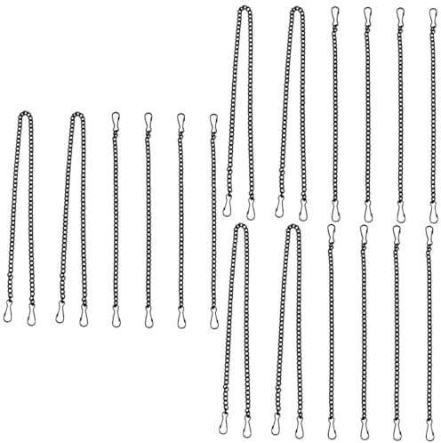 18pcs Hanging Chains with Hooks Sturdy Plant Hangers for Garden Decor Chains for Signs Posters and Photos Elegant Link Ornament Hooks for Hanging Bird Feeders, Planters, Lanterns, Flower Baskets