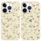 Yoedge 2 × Cover per iPhone 16 Pro Max 6,9 - Custodia Fiori Fiore Colorato per Telefono in con Aesthetic Motivi Design, Custodie per Cellulare in Silicone TPU per iPhone 16 Pro Max Case