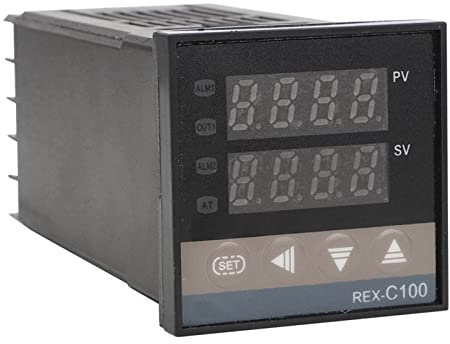 REX-C100 PID Temperaturregler, Digital Intelligente Thermostat mit 40 A SSR-Relais Typ K-Thermoelement für elektrische Energie Chemische Industrie Fäkalientanks