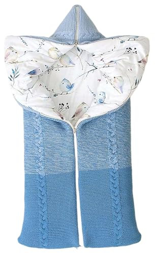 Neugeborene Wrap Swaddle Decke, Säuglings-Sack Sack, warmes, weiches dickes Fleece-Wickel, Doppel-Gebrauch-Säuglings-Schlafsack ＆ Babydecke mit abnehmbarem Reißverschluss für 0-6 Monate Jungens Mädche