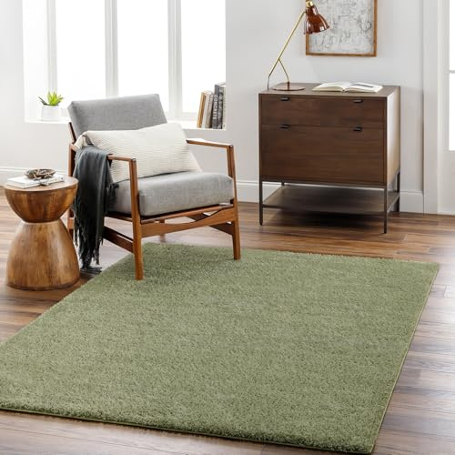 Livabliss Claire Shaggy Rug, Living Room, Bedroom, Boho – 120x170 cm, Sage
