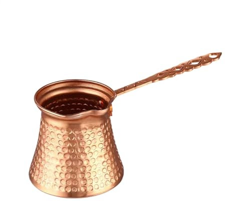 Caffettiera turca, caffettiera in rame, caffettiera vintage da piano cottura, antica pentola turca per la preparazione del caffè, caffettiera tradizionale in stile ottomano, scaldino espresso in rame