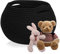 Korb Aufbewahrung, Wäschekorb Schwarz,Rund Korb Geflochten, Körbe für Regal, Toilettenpapier Aufbewahrung, Spielzeug, Aufbewahrungskorb Kinder, 25x21cm, Rund