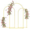 Outsunny Wedding Arch Frame Set, 2.2, 2, 1.8 m Metal Arch Backdrop Stand Set of 3, Balloon Arch Stand Set for Birthday Party, Bridal Shower, Graduation, Ceremony, Banquet Decorations, Gold Tone