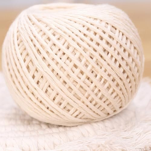 Práctico cordel de cocina de 50 m de cuerda de algodón para rutinas, barbacoas y tareas de bricolaje (A)