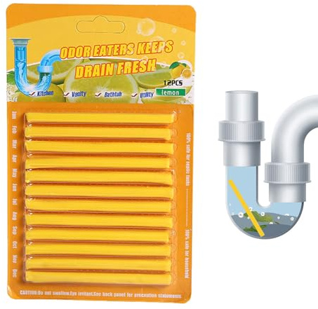 12 STÜCKE Abflussreiniger, Desodorierungsmittel Abflussreiniger Und Reiniger Für Abflussrohre, Kraftvolle Abfluss Geruchskiller Erfrischende Abflusssticks - Drainsticks Für Die Rohrreinigung