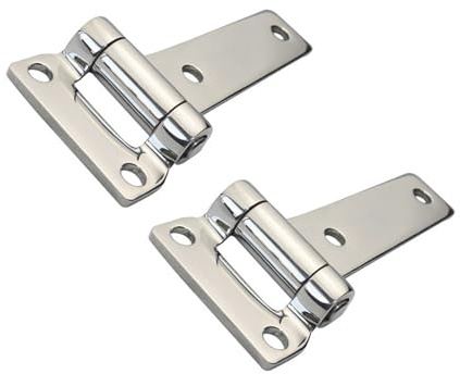 2 Stück T-förmige Scharniere 135 mm Edelstahl for Container, Transporter und Wohnwagen