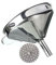 Entonnoir Filtre Verseur Passoire d'Huile Confiture en Acier Inoxydable pour Cuisine - Argent - 15cm