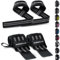 Fitgriff® Handgelenk Bandagen + Zughilfen (2er Set) - für Krafttraining, Fitness, Bodybuilding, Gewichtheben, Gym, Kraftsport - für Frauen und Männer (Black/Grey)