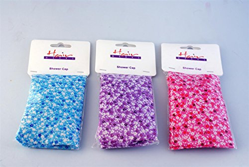 Hairworks Flower Pattern Reusable Cotton Shower Cap (Colour May Vary)