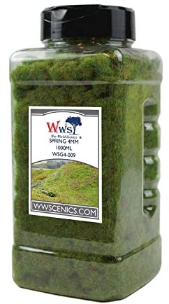WWS War World Scenics WWScenics | 4mm Frühling Statische Grasfasern | 1000ml | WSG4-009 | Streugras für Modellbahn und Modellbau