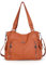 NICOLE & DORIS Damen Handtaschen Groß Retro Schultertasche Hobo Bag Leder Frauen Umhängetasche Caffe