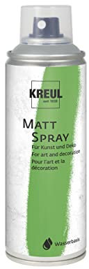 KREUL 76326 - Farbspray grau, 200 ml, klassisch matte Sprühfarbe auf Wasserbasis hochpigmentiert und wasserfest styropofest für Innen und Außen