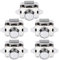 OCGIG 5PCS Push Button Locks Cabinet Door Catch Lock for Caravan Motorhome Camper Van Latch Cupboard