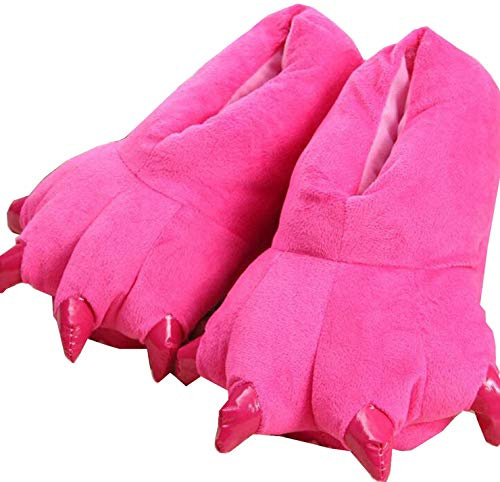 Unisexe Soft Plush Pantoufles de maison Costume d'animal Paw Claw Shoes