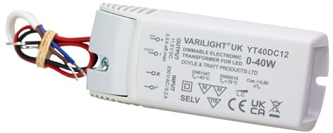 Varilight 230V AC to 12V DC Dimmable Driver for LED Strip (max 40W) YT40DC12