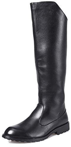 Stivali da Equitazione Alti in Pelle Neri per Uomo Scarpe da Passeggio Casual Casual da Uomo Stivali Alti da Motociclista da Motociclista