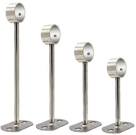 4 Stücke Gardinenstange Halterung Edelstahl Wandhalter Deckenhalterung Gardinen Wandmontage Duschvorhang Hängen Stange Rohr Pole Auflageträger