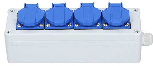 Boîtier de prise étanche extérieur avec interrupteur d'alimentation murale Protection anti-pluie Prises électriques Boîtier de prise étanche mural extérieur(Four socket box)