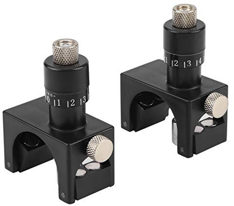 Mxzzand Gabarits de Réglage de Lame de Rabot 2 Pièces Outil de Jauge de Gabarit de Réglage de Lame de Dégauchisseuse Rabot Magnétique avec Boîte en Bois pour le Travail du Bois