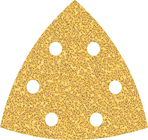 Bosch 50x EXPERT C470 Schleifblatt (für Farbe auf Holz, Hartholz, Ø 93x93 mm, Körnung 40, Professional Zubehör Deltaschleifer)