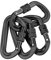 Intirilife 4er Set Karabiner Clips 12 kN 1200 kg Schwarz - 8.2 x 4.6 x 1.5cm - D-förmiger Schraubkarabiner, Twist Locking, Haken für Hängematten, Camping, Wandern, Hundeleine, Schlüsselanhänger