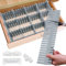 GIAK Schubladenteiler Schubladeneinteiler 16 Stück Schubladentrenner Verstellbar Schubladen Ordnungssystem Blau Trennwände verstellbar Für Schrank Unterwäsche Socken DIY Schreibtisch Organizer