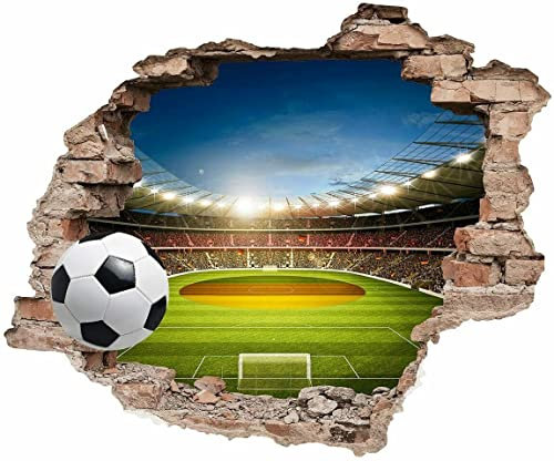 Fußball Wandtattoo Stadion - Loch in der Wand - Kino WM EM Deutschland (Fußball)