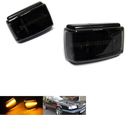 RZG 2x Seitenblinker schwarz LED Blinker für 240 740 760 850 940 960 C70 S40 S70 S90 V40 V70