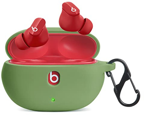 LiZHi for Beats Studio Buds Case Cover,Beats Studio Buds+ Plus Carrying Case Silicone Full Protective Skin with Keychain for Beats Studio Buds Wireless 2021 2023 Earbuds AccessoriesGreen
