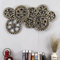 KEPMOGOH Retro-Steampunk-Stil, Zahnrad, 3D-Wanddekoration, Vintage-Industrie-Holzzahnrad, Home-Bar, Hotel, Wanddeko, Kunsthandwerk, Ornament, 95 × 7 × 45 Cm (E)