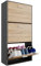 ORGANIZE CASABEL - Mueble de Almacenamiento para Zapatos 18 Pares – Armario estantería, Gran Capacidad para Entrada, Pasillo – Estilo Madera- L60xP24xH113 cm - Negro Madera Clara