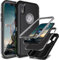 YmhxcY for iPhone XR Case Shockproof Dropproof Dust-Proof Drop Proof 3-Layer Durable Phone Case Heavy Duty Protection Phone Case Cover for Apple iPhone XR 6.1 inch-Black/Grey