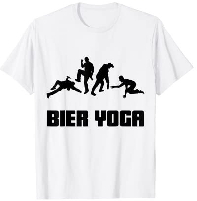 Bier Yoga Saufen Voll Spiel Malle JGA lustiges Sauf T-Shirt