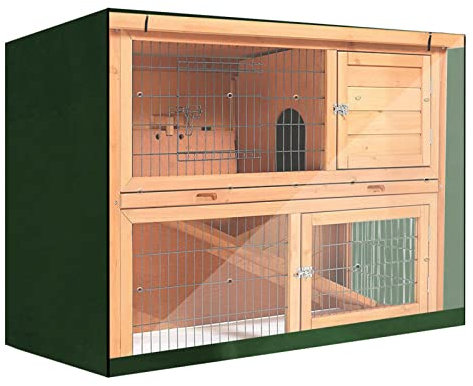 Cubierta para conejera, tela Oxford 210D, conejera impermeable, protección antipolvo de doble capa, protección contra el polvo para rubbits, hámsters, mascotas, accesorios para el hogar, 122 x 50 x