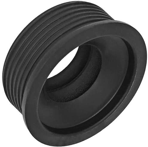 MegaHaustechnik HT Gummi-Manschette 32-34mm x 60mm für Siphon Anschlußstück und Siphonrohr, Manschette Innen Ø 32 bis 34mm x Außen Ø 60mm, Abwasser Abfluss Waschbecken Spültisch Sifon Dichtung