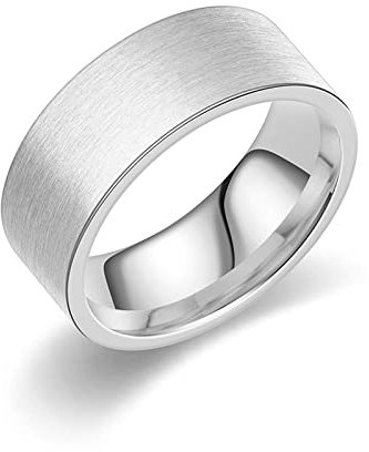 Ayoiow Ring Edelstahl Herren 8mm Mattierte Finshed Silber Ehering