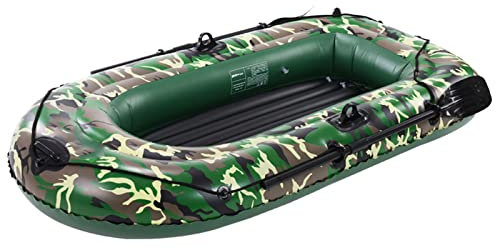WolFum Großes Schlauchboot, faltbares Schlauchboot mit Luftpumpenpaddel, Angelkajak, Freizeitkajak, grün, 272 x 152 cm
