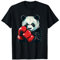 Cooler Panda liebt Boxen mit Handschuhen T-Shirt