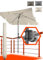 4smile Sonnenschirm Balkon SunnyShade, 3-in-1 SET, Beige - UPF 50+ Sonnenschirm rechteckig 200 x 125 cm + Sonnenschirmhalter Balkongeländer + Sonnenschirmhülle - Sonnenschutz Balkon