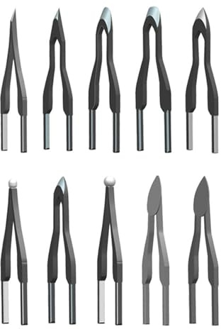 F Fityle 10 Pezzi Punte Pirografo Punte per Penna Pirografica Forte Saldatura Pennini a Filo Utensili per Pirografo per Creare Punte Fini, Punte Standard, Punte Della Pancia O Punte Piatte