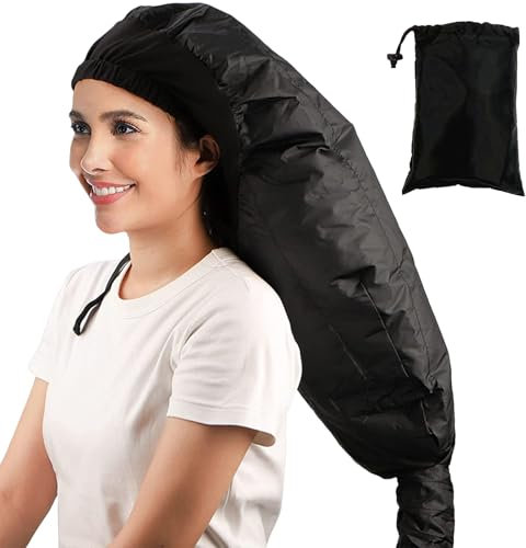Haartrockneraufsatz Für Motorhaube, Net Plopping Cap, Trockenhauben Für Haare, Diffuser Cap, Helm-Trocknung Kappe Salon Hair Dryer, Schnell Trocknende Haube Mit Aufbewahrungstasche, Haarstyling-Zube
