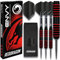 RED DRAGON Darts - Envy Series 22g - Schwarz Und Rot Professionelles Messing Profi Dartpfeile Metallspitze Mit Pfeil Flüge, Schäften Und Brieftasche